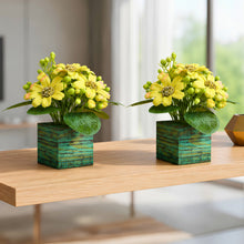 Fancy Mart Artificial Flower Gerbera Daisy in Wood Pot