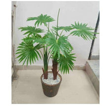 Artificial Fan Palm Plant (Set of 2) (10 leaves) (90 cm) Without Pot