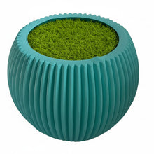 Gol Plastic Pot - Blue Size - (in cms) :  Height-9 x Width-11 x Depth-11