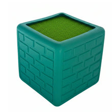 Square Plastic Pot - Blue Size - (in cms) :  Height-9.5 x Width-9.5 x Depth-9.5