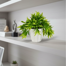 fancymart Artificial Bamboo Leaves Potted Plant with Height 22 cm Perfect for Home & Office Décor