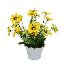 Fancy Mart Artificial Flower Daisywith Pot (Yellow)