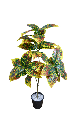 Artificial croton plant 3 branches Height 93 CM