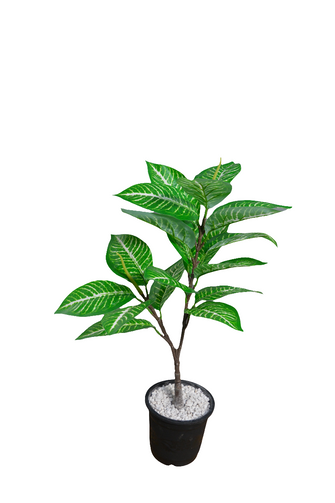 Artificial Green Leaves plant 2 branches Height 65 CM