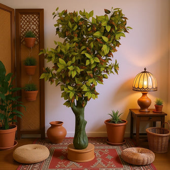 Artificial Real Touch Leaves plant 5.5 Feet Height ( without pot)