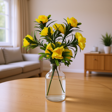 Artificial Blossom Leafy Flower Single Bunch without Pot (Height : 28 x Width : 12 cm)