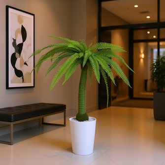 Artificial 3 feet Fern plant single stem without pot