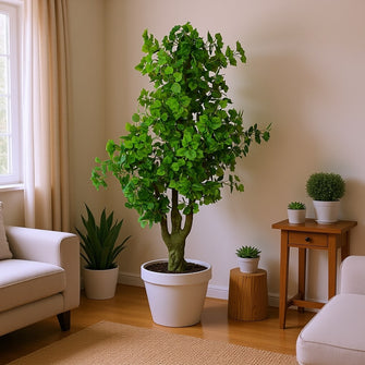 Artificial Real Touch Leaves plant 5.5 Feet Height ( without pot)