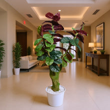 Artificial Green Rubber Plant 4 feet Natural look  Stem (Without pot)