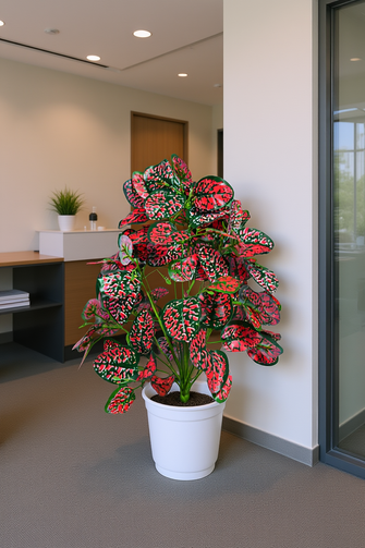 Artificial croton Leaves plant 18 branches Height 51 CM