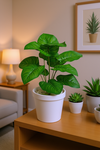 Artificial Leaves plant 12 branches Height 35 CM