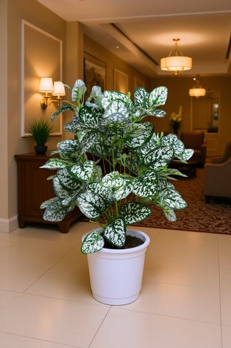Artificial croton Leaves plant 18 branches Height 51 CM