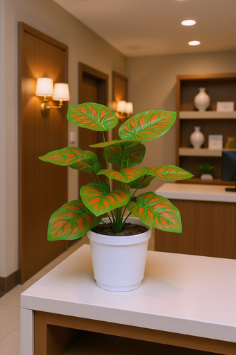Artificial Leaves plant 12 branches Height 35 CM