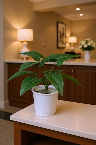 32 cm Artificial lily  leaves plant 9 Branches