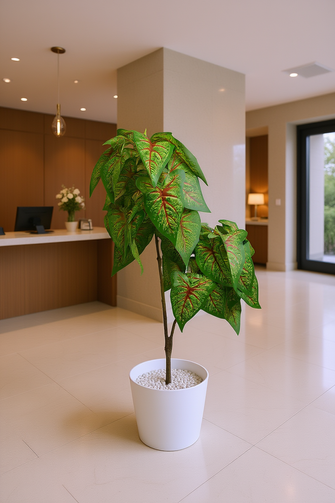 Artificial Lily Leaves plant 2 branches Height 90 CM