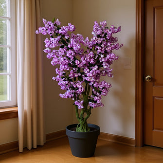 Artificial Peach Blossom Flowers plant 5.5 Feet Height ( without pot)