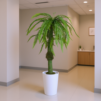 Artificial 4 feet Fern plant single stem without pot