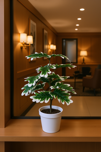 Artificial  53 CM Pam Leaves plant 3 branches Height