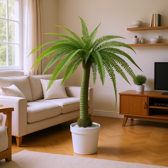 Artificial 3 feet Fern plant single stem without pot