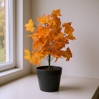 Artificial Real Touch Maple Leaves Plant (size 26inch)