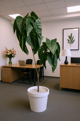 Artificial Lily Leaves plant 2 branches Height 90 CM