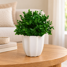 Artificial Plant Hackleberry Green Bunch in Pot - 22 cm Height
