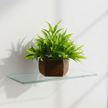 Artificial Bamboo Leaves Plant with Natural Wood Pot