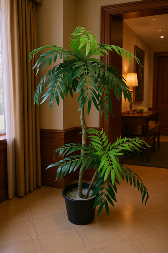 Artificial Bamboo Pam plant Twin Branches 4 feet height