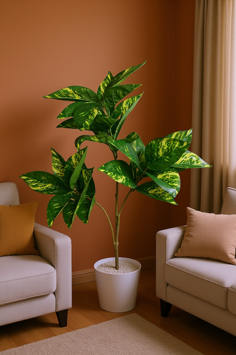 Artificial croton plant 3 branches Height 93 CM