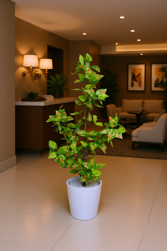 Artificial croton Leaves plant 3 branches Height 98 CM