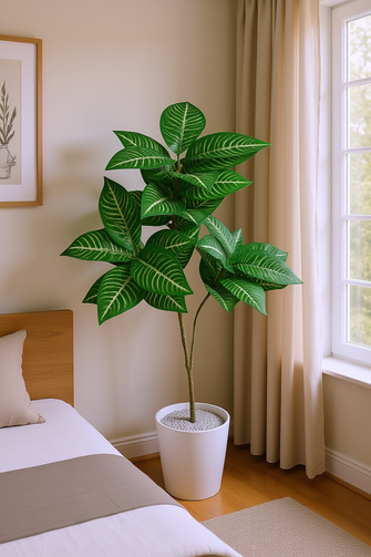 Artificial croton plant 3 branches Height 93 CM