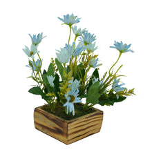 Artificial Flower Icelandic Chrissanthemum in Wood Square Pot - Fancy Mart