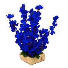 Artificial Blosoom Flower with Wooden Pot