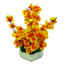 Artificial Blosoom Flower with Wooden Pot