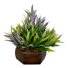 Artificial Bamboo Leaves Plant with Natural Wood Pot
