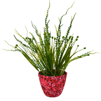 Artificial Beads Grass in Texture Pot