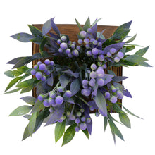 Artificial Green Wall Berries plant Hanging Panel (20 cm X 20 cm )