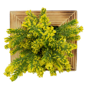 Artificial Green Wall Rosemarry plant Hanging Panel (20 cm X 20 cm )