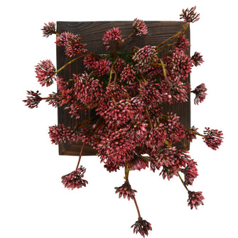 Artificial Green Wall Stonecrop plant Hanging Panel (20 cm X 20 cm )