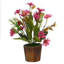 Artificial Flower Daisy in Round Wood Pot (Height : 30 cm)