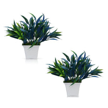 Artificial Bamboo Leaves (Set of 2) in Gamla Pot (Height : 17 cm)