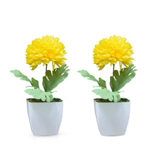 Artificial Flower Chrysanthemum in Pearl Pot (Set of 2)
