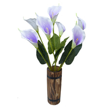 Artificial Calla Lilly Stick in Wood Long Pot
