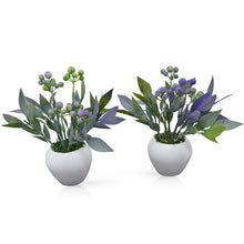 Artificial Berries Plant in Small Apple Pot (Set of 2)