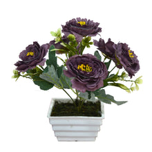 Artificial Flower Common Peony in Topaz Pot( Height : 25cm / Width : 20cm)