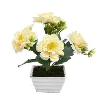 Artificial Flower Common Peony in Topaz Pot( Height : 25cm / Width : 20cm)