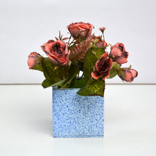 Artificial 2 Tone Peony Flower in designer pot ( Height 22 cm )