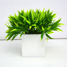 Artificial Bamboo Leaves Plant in designer pot ( Height 20 cm )
