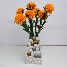 Artificial Delia Flowers in designer pot ( Height 35 cm )