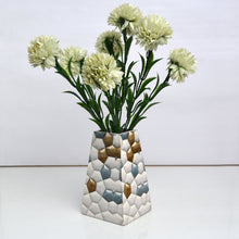 Artificial Delia Flowers in designer pot ( Height 35 cm )